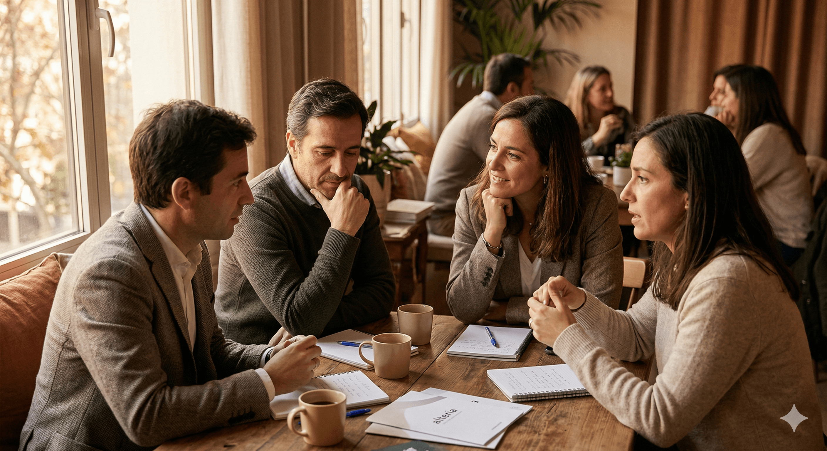 Líderes en una conversación honesta y reflexiva